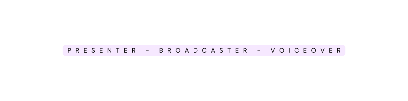 presenter broadcaster voiceover